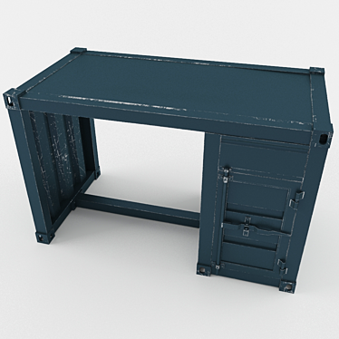 Industrial Desk Made from Sea Containers 3D model image 1 