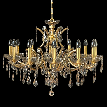 Elegant Asfour Crystal Pendant 3D model image 1 