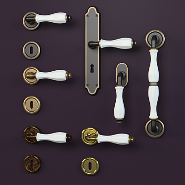 Elegant Erica Door Knobs | Linea Cali 3D model image 1 