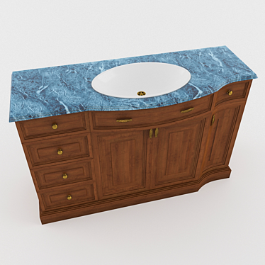 Bathroom Chest of Drawers: Stylish & Spacious 3D model image 1 