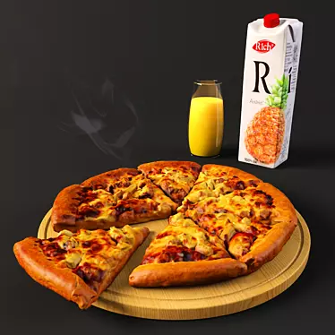 Hawaiian Dream Pizza 3D model image 1 