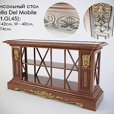 Stella Del Mobile Console Table 3D model image 1 