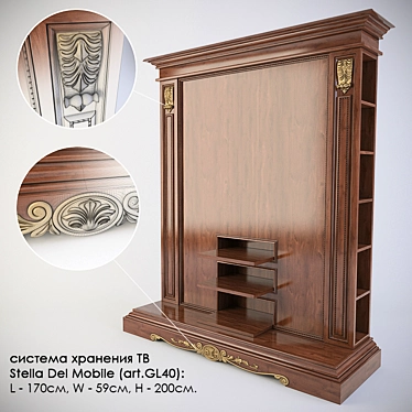 Elegant Storage TV Unit Stella Del Mobile 3D model image 1 