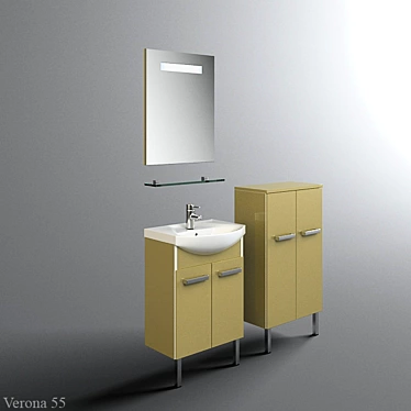 Verona 55 - Stylish Sink Cabinet 3D model image 1 