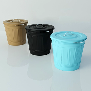 Waterproof Bucket with Secure Lid: KNOD Ikea 3D model image 1 