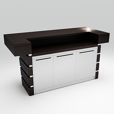 Minimalist Bar Counter 3D model image 1 