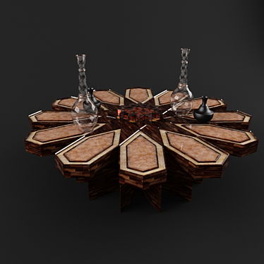 Elegant Arabesque Table 3D model image 1 