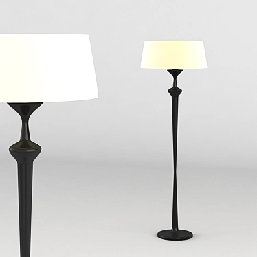 Artistic Iron Floor Lamp 3D model image 1 
