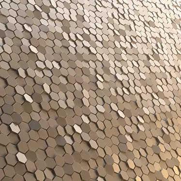 Honeycomb Mosaics Decor Panel 3D model image 1 