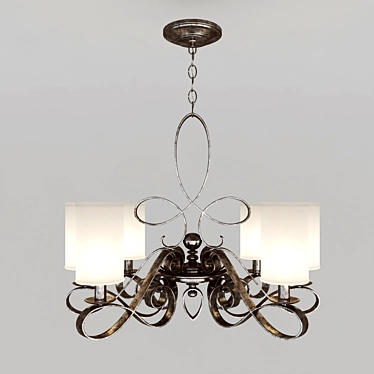 Elegant Monterey Chandelier FR42506BME 3D model image 1 