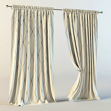 Elegant Window Shade 3D model image 1 