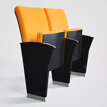 Elevate Theater Experience with Vibrant Orange Chairs 3D model image 1 