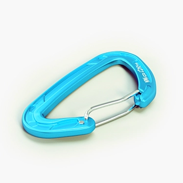 Lightweight Carabiner with Smooth Locking Mechanism 3D model image 1 