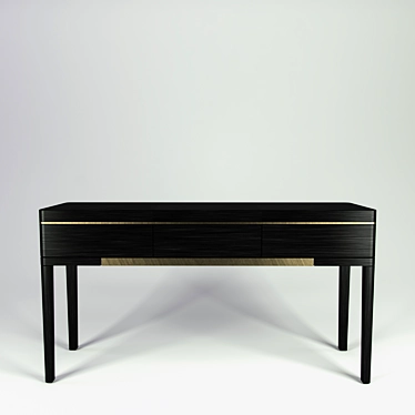 Black Wood Console 140x74x40 3D model image 1 