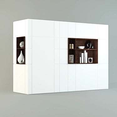 Corner Wardrobe in Sleek Design 3D model image 1 