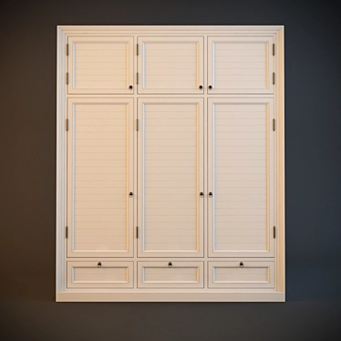 Title: Provence Classic Built-in Wardrobe 3D model image 1 