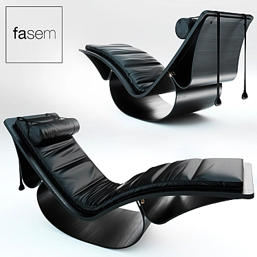 Vintage Rio Deckchair Fasem 3D model image 1 