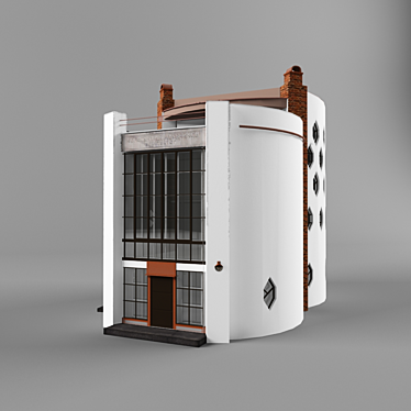 Melnikov House: Architectural Textures 3D model image 1 