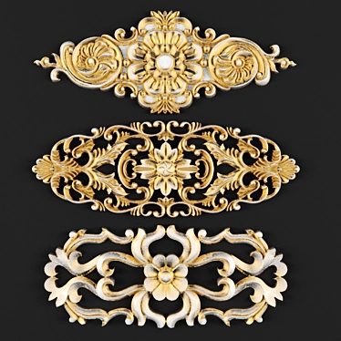 Ornate Stucco Ceiling Design: Elegant and Intricate 3D model image 1 