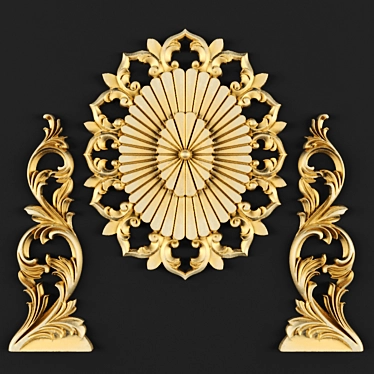 Elegant Carved Molding 3D model image 1 