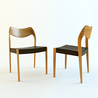 COSMO Wide Chair: Stylish and Comfortable 3D model image 1 