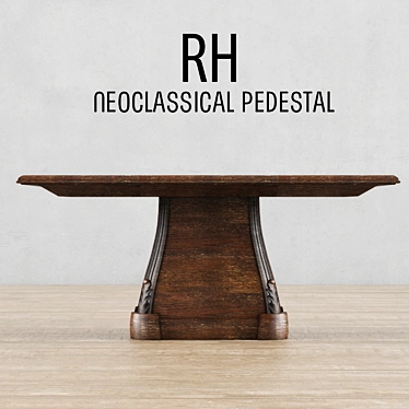 Elegant Rh-Neoclassical Pedestal 3D model image 1 