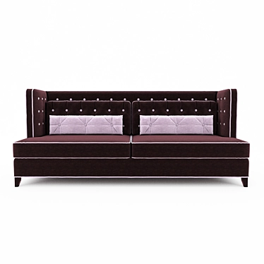 Elegant Denver Velvet Sofa 3D model image 1 