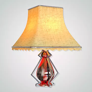 Elegant Nightstand Lamp 3D model image 1 