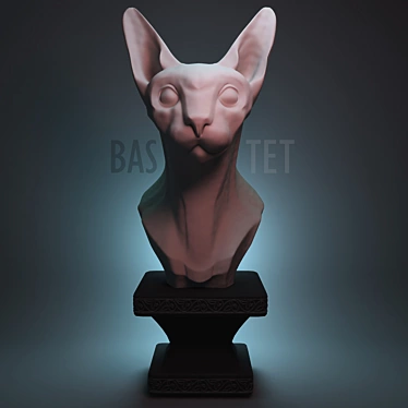 Elegant Bastet Sculpture: A Masterpiece by Dmitriev 3D model image 1 