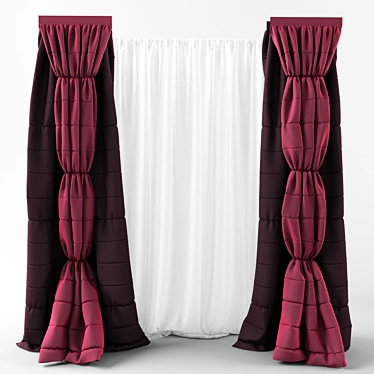Classic Elegance Curtains 3D model image 1 