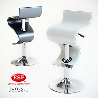 ESF JY958-1 Barstool: Stylish and Adjustable 3D model image 1 