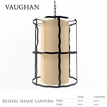 Elegant Beziers Shade Lantern 3D model image 1 