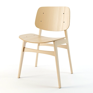 Soborg Chair: Scandinavian Elegance 3D model image 1 