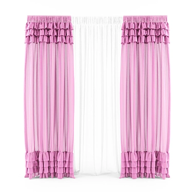 Girl's Room Curtains | Shtory30 3D model image 1 