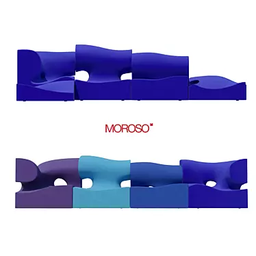 Modular Misfits Sofa by Ron Arad 3D model image 1 