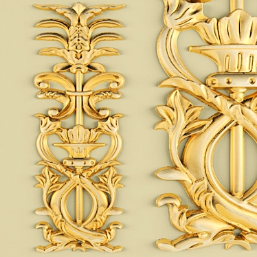 Elegant Carved Molding 3D model image 1 