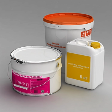 Precision Paint and Varnish Containers 3D model image 1 