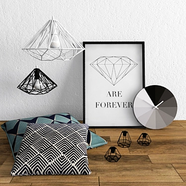 BoConcept Diamond Decoration Set 3D model image 1 