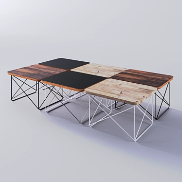 Eames Wire Base Low Table: Versatile, Practical 3D model image 1 