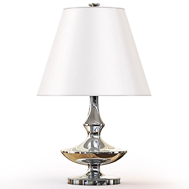 Sleek White Lite Source Table Lamps 3D model image 1 