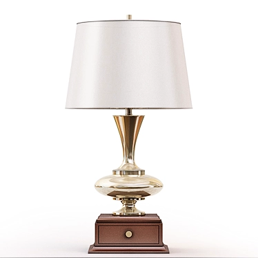 Vintage Brass Table Lamp 3D model image 1 