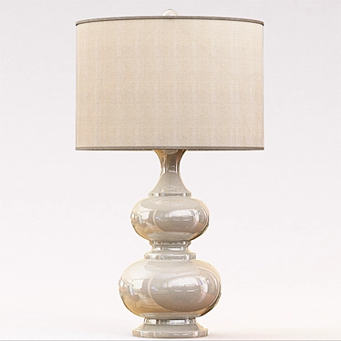 Elegant Terra Bella White Lamp 3D model image 1 