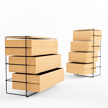 Rustic Oak Clifford Side Table 3D model image 1 