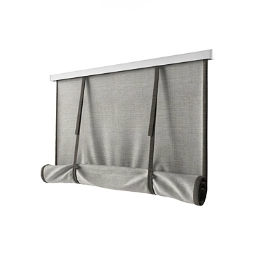 Elegant Roman Blinds 3D model image 1 