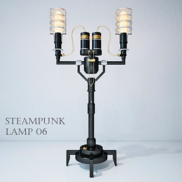 Title: Steampunk Polygon Lamp 3D model image 1 