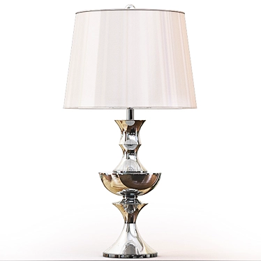 Elegant Satin Nickel Table Lamp 3D model image 1 