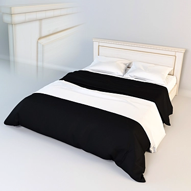 Barcelona Oak Bed | Solid Wood | 160х190/200cm 3D model image 1 