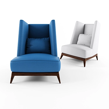 Elegant Kafka Wing Chair 3D model image 1 