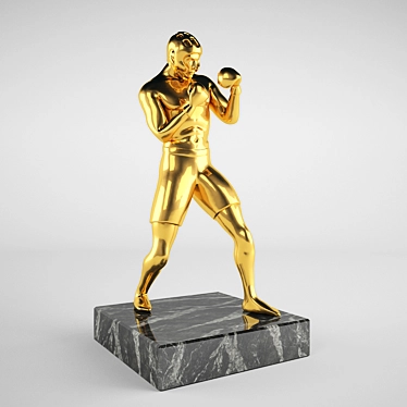 "Punching Champ" Figurine 3D model image 1 