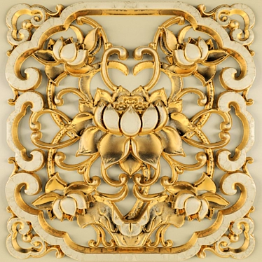 Elegant Carved Molding: Timeless Beauty 3D model image 1 